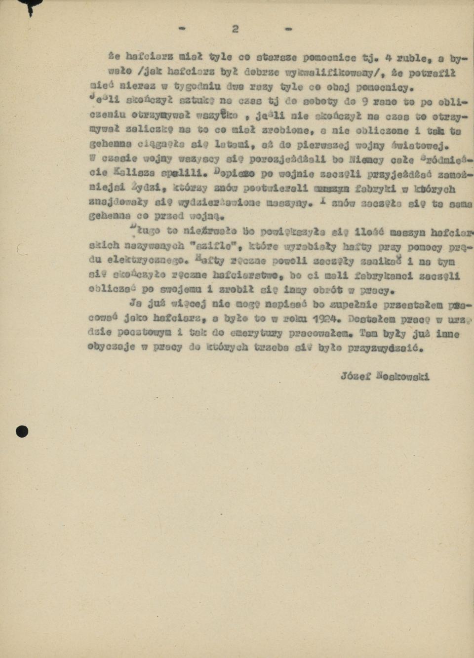 Tok pracy hafciarza ręcznego