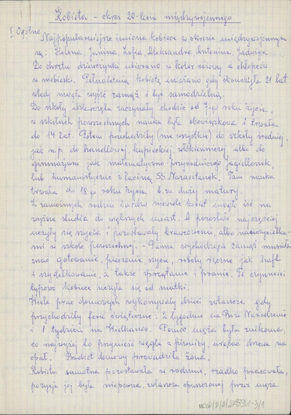 Kobieta - okres 20-lecia międzywojennego