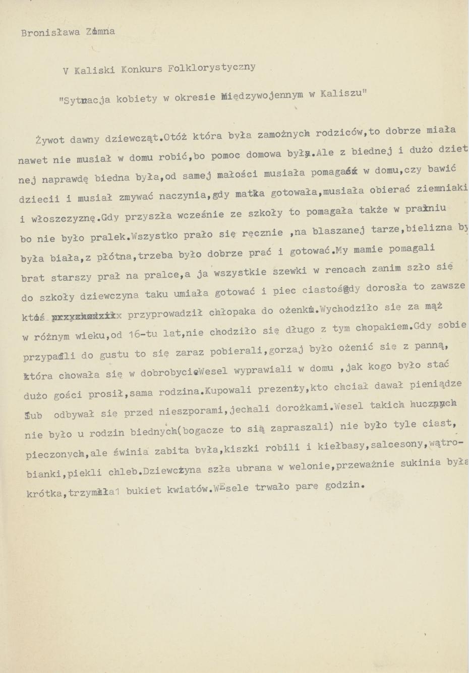 Sytuacja kobiety w okresie międzywojennym w Kaliszu