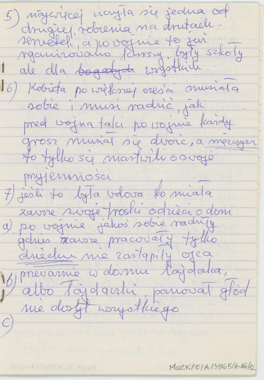 Kobieta przed wojną i po wojnie. Starość przed wojną i po wojnie, cz. 2