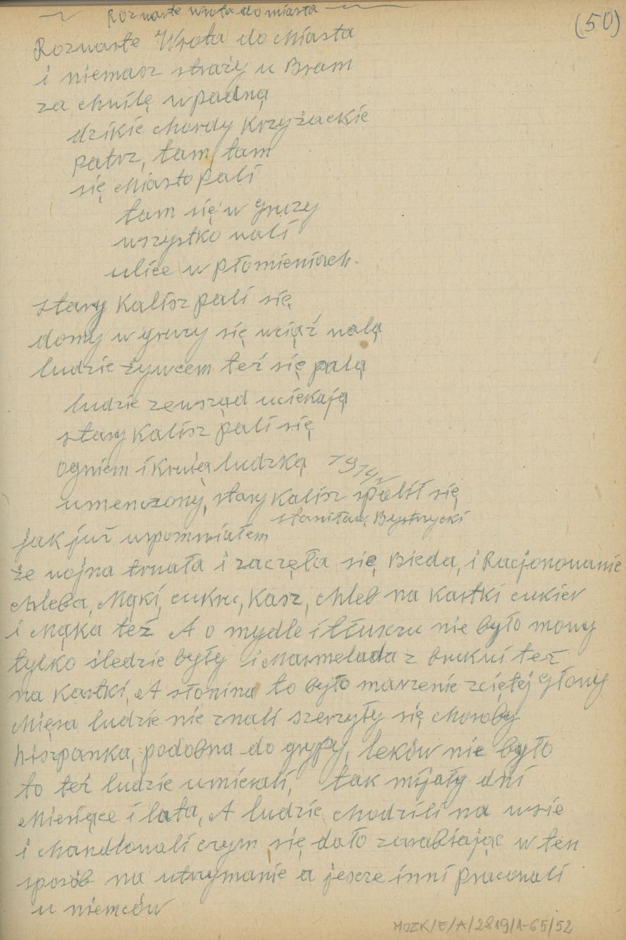 Mój pamiętnik oraz wspomnienia z moich młodych lat i z przeżyć z czasów I wojny światowej, cz. 4