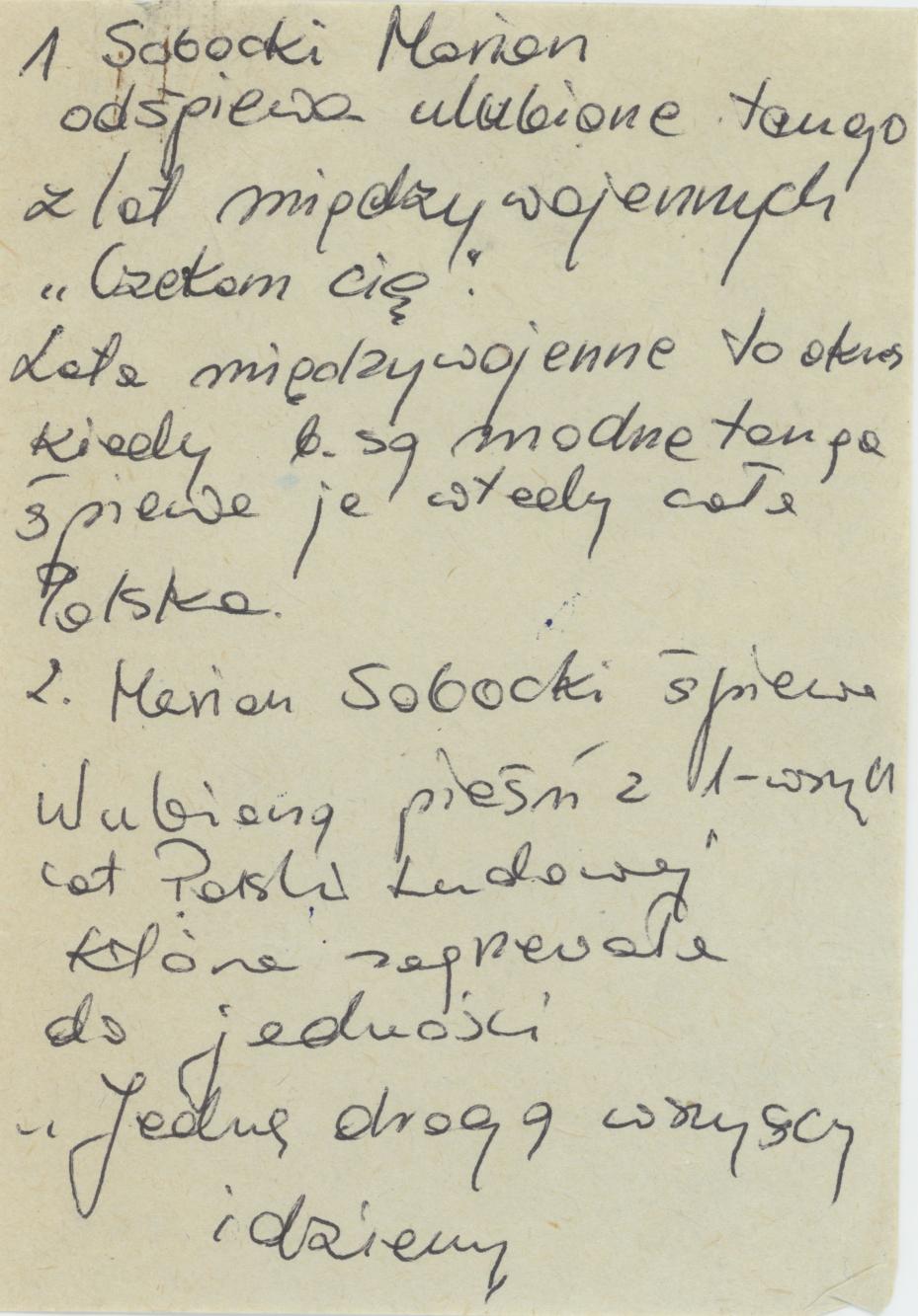 Informacje dla prowadzącej wieczornicę