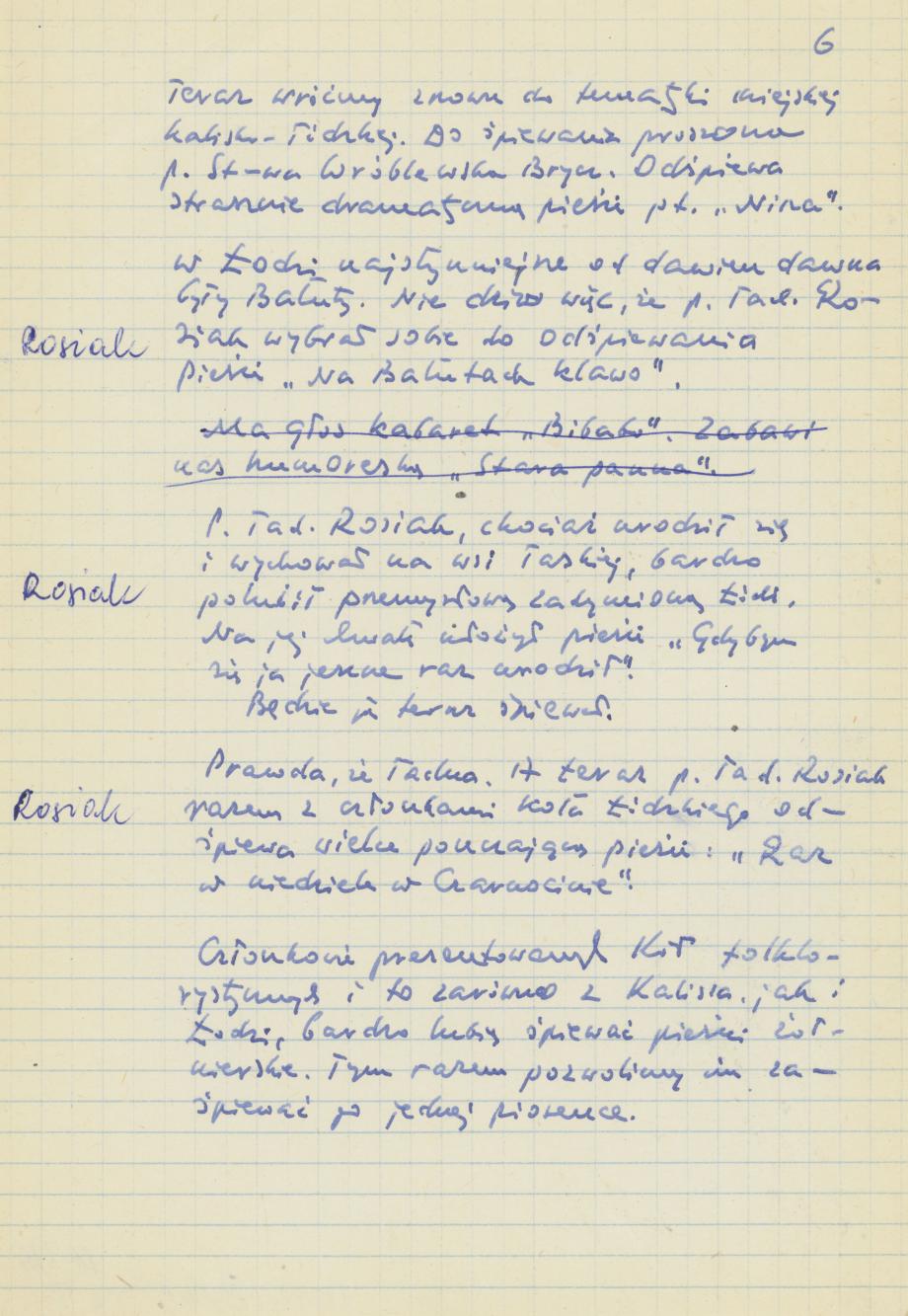 Informacje dla prowadzącej wieczornicę