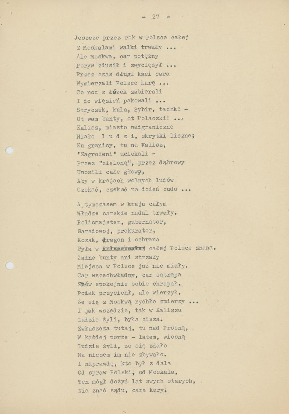 Stary Kalisz. Dzieje przeszłe wierszem, cz. 3