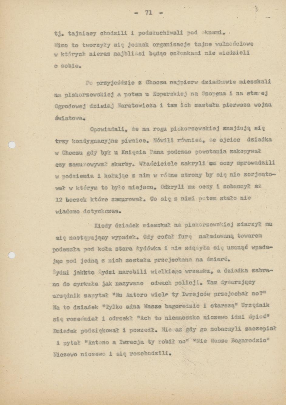 Pamiętnik Genowefy Górczyńskiej "Moi, ja i moje miasto", cz. 5