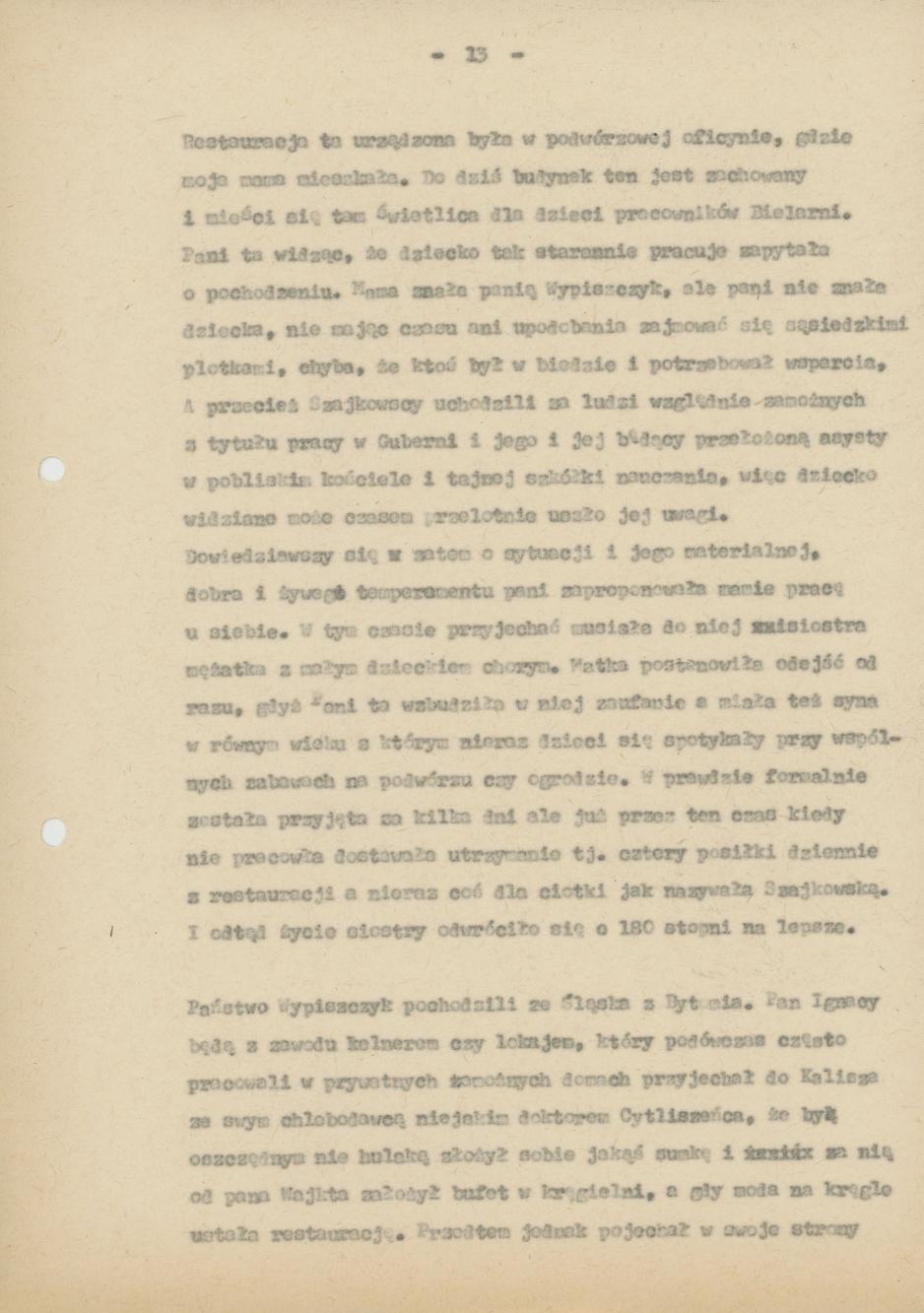 Pamiętnik Genowefy Górczyńskiej "Moi, ja i moje miasto", cz. 1