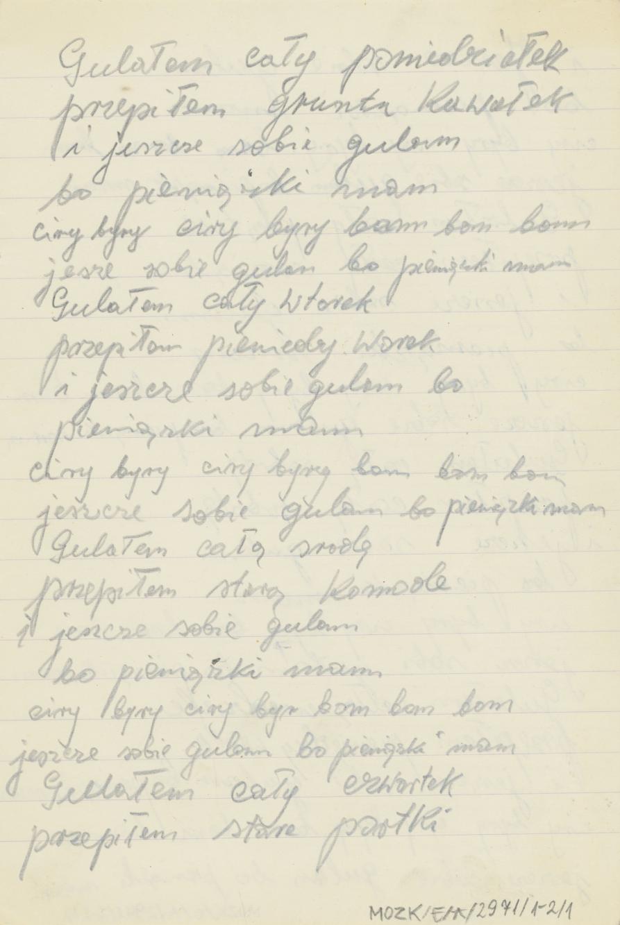 Gulałem cały poniedziałek