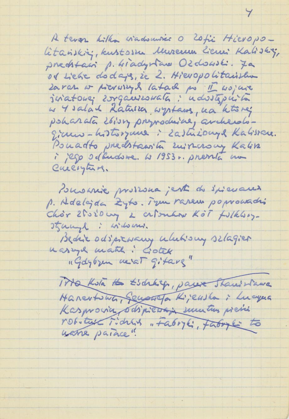 Informacje dla prowadzącej wieczornicę