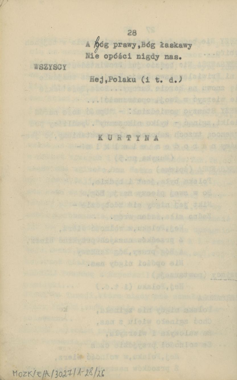 Przedświt wolności - obraz sceniczny ze śpiewami i tańcami, cz. 2