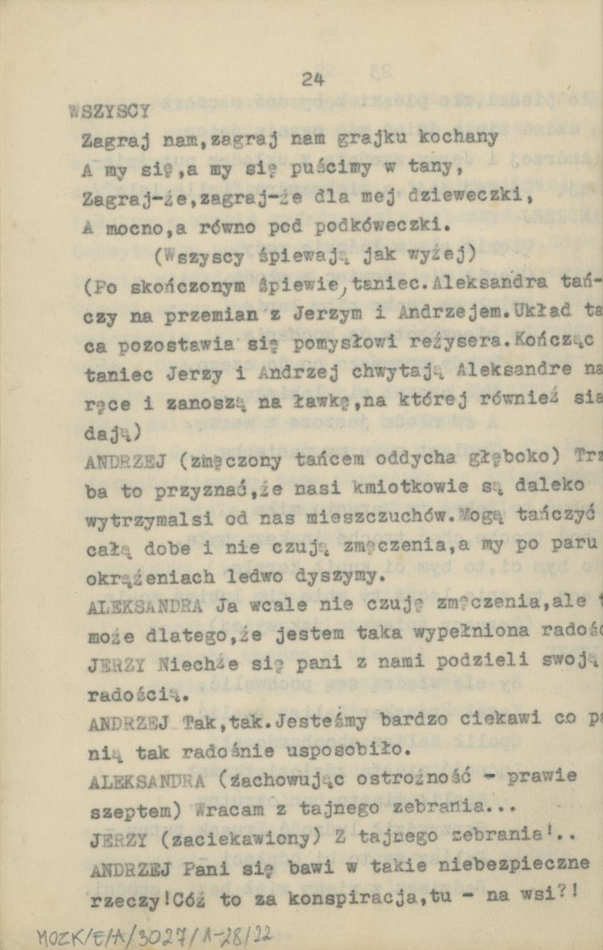 Przedświt wolności - obraz sceniczny ze śpiewami i tańcami, cz. 2
