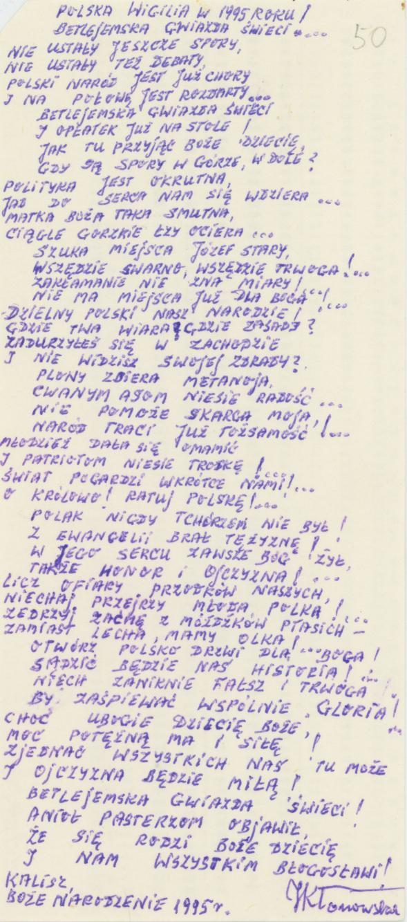 Polska wigilia w 1995 roku