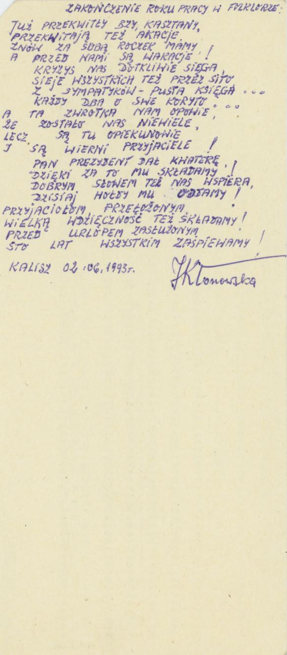 Zakończenie roku pracy w Folklorze