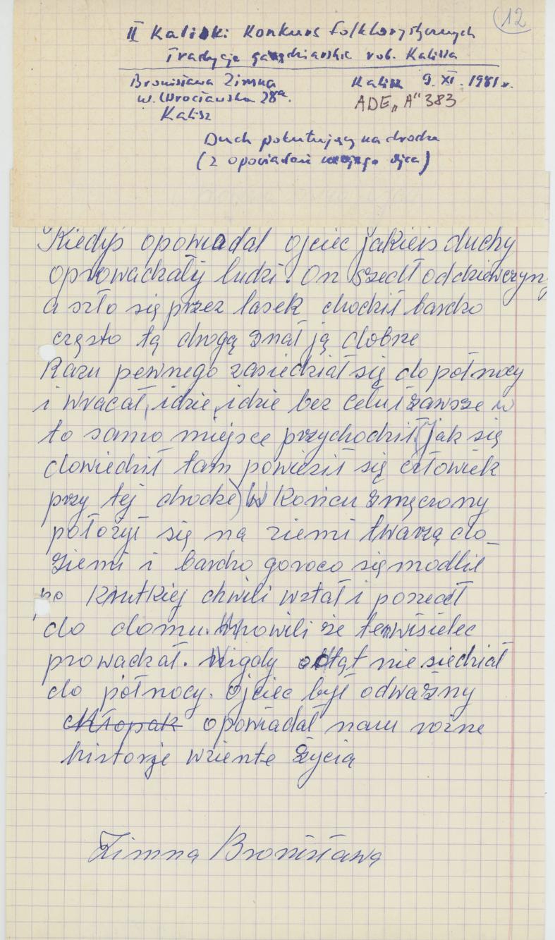 Duch pokutujacy na drodze