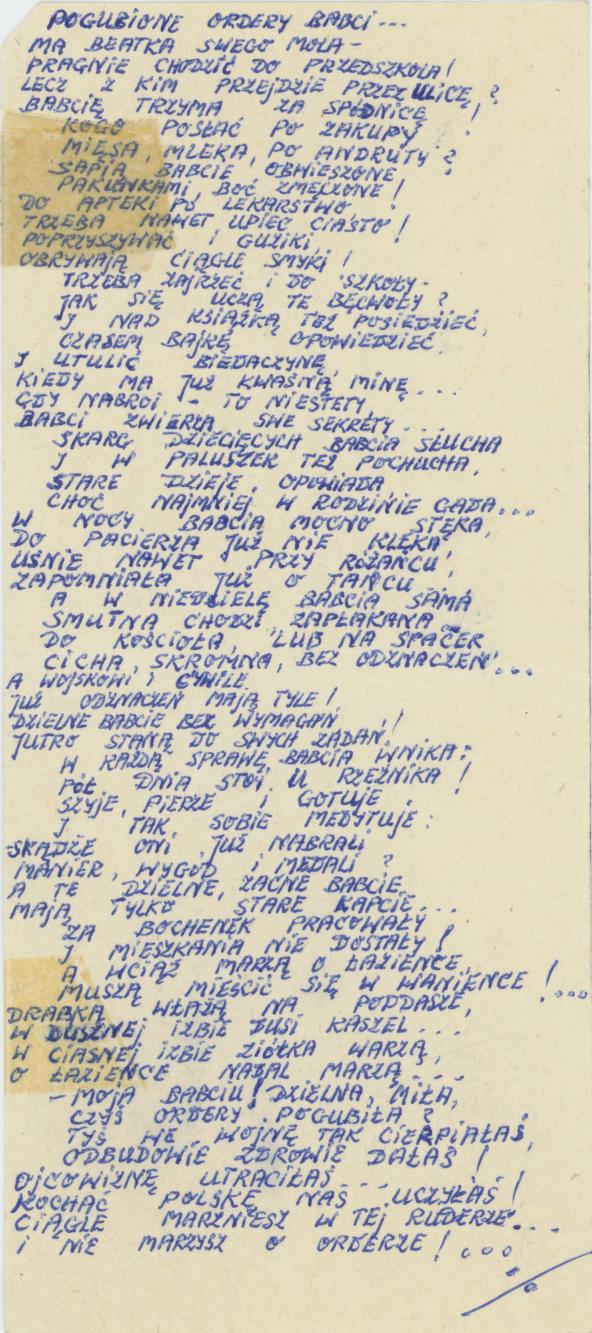 Pogubione ordery babci