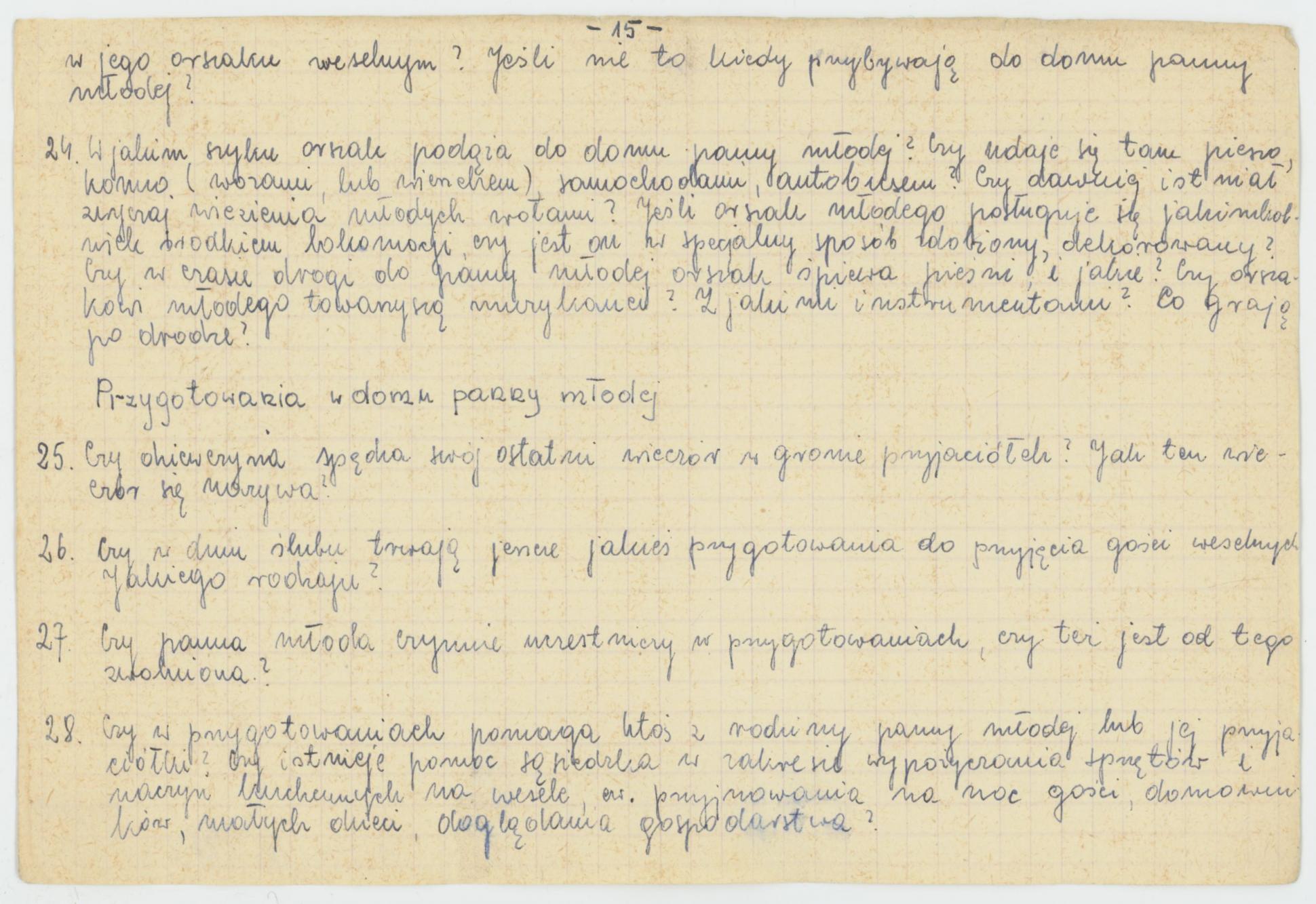 Zwyczaje i obrzędy weselne - wytyczne konkursu Koła Miłośników Folkloru Miasta Kalisza, cz. 2