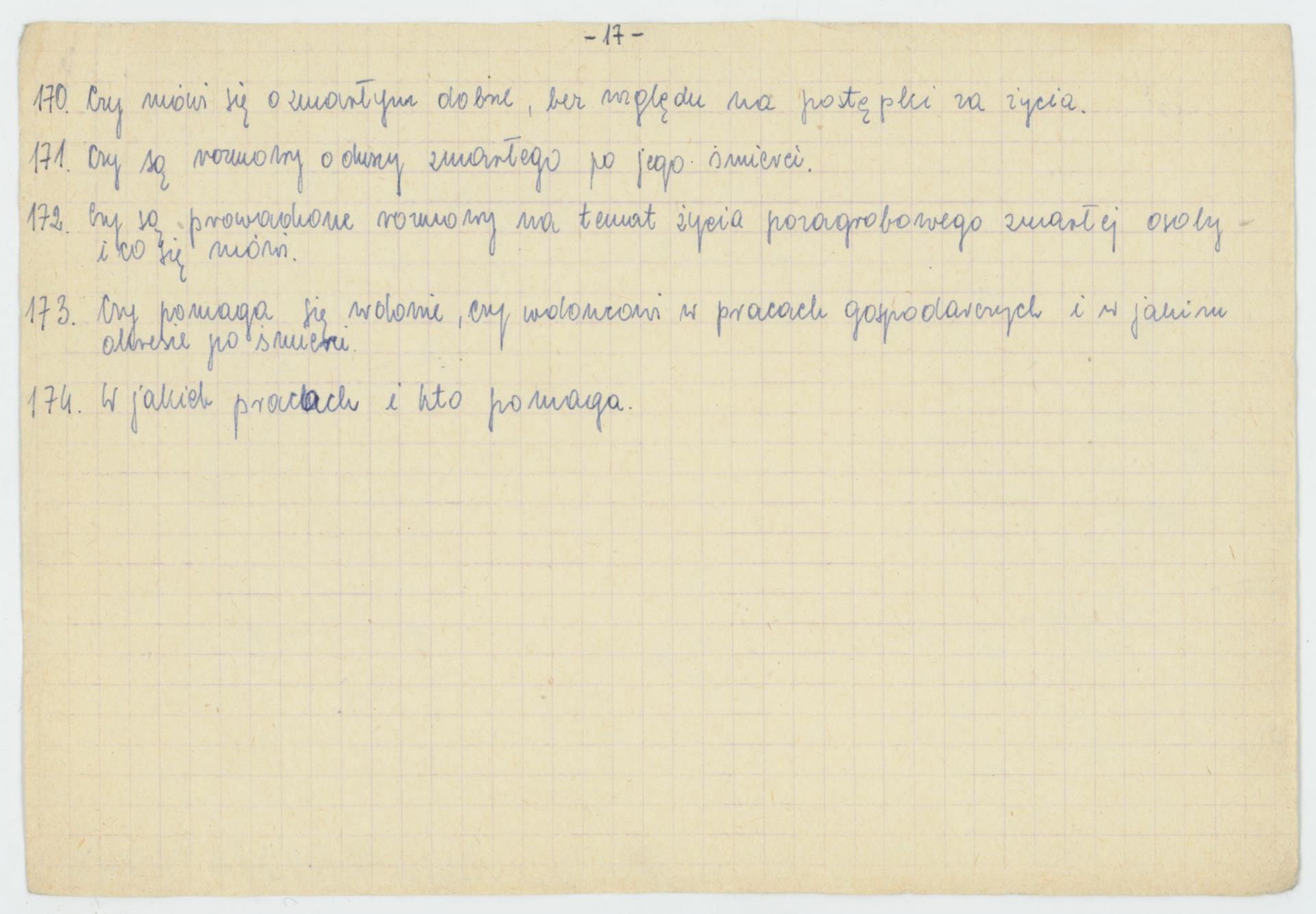 Obrządek pogrzebowy - wytyczne konkursu Koła Miłośników Folkloru Miasta Kalisza, cz. 2