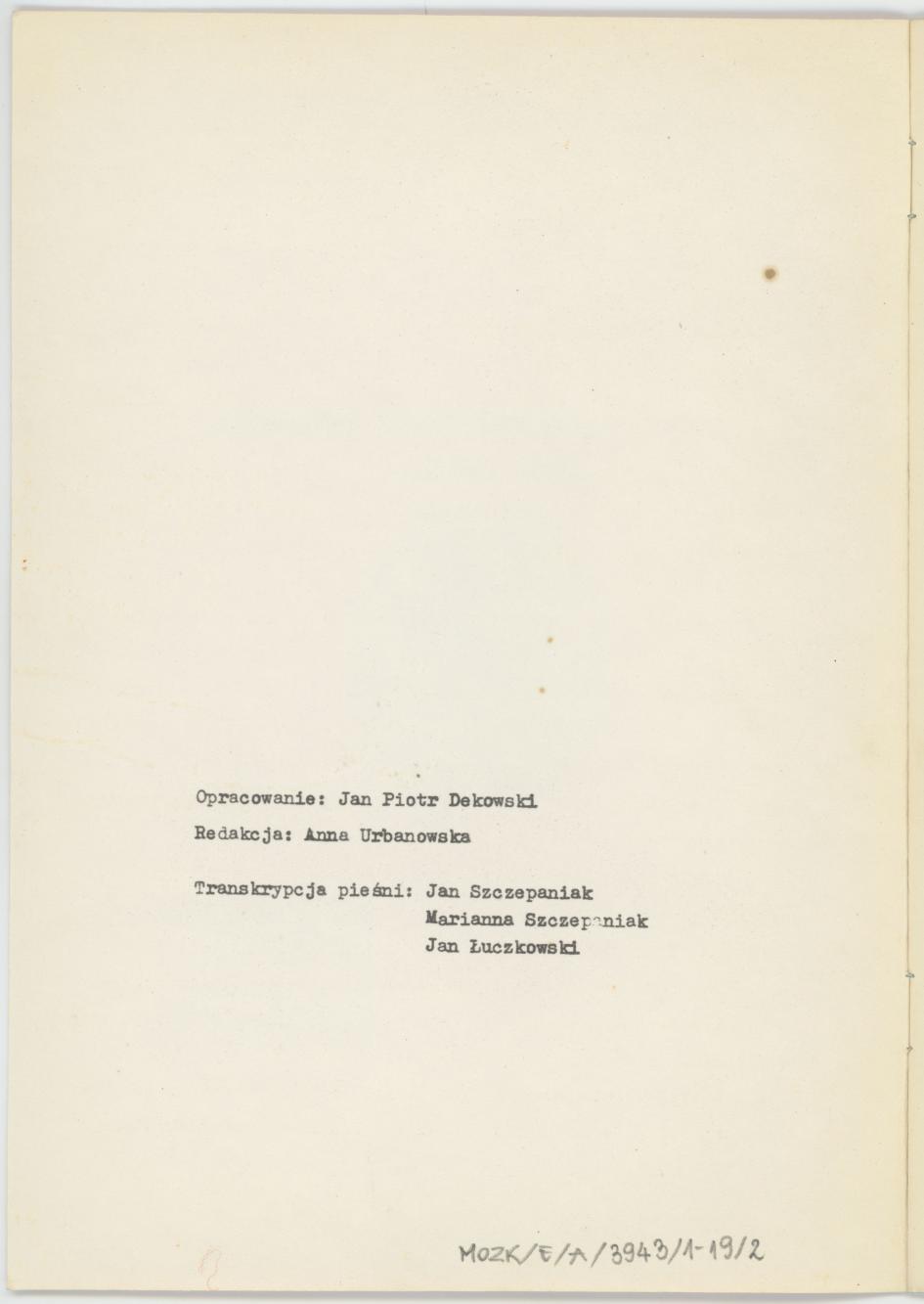 W Kaliszu nad Prosną - zbiór pieśni, cz. 1