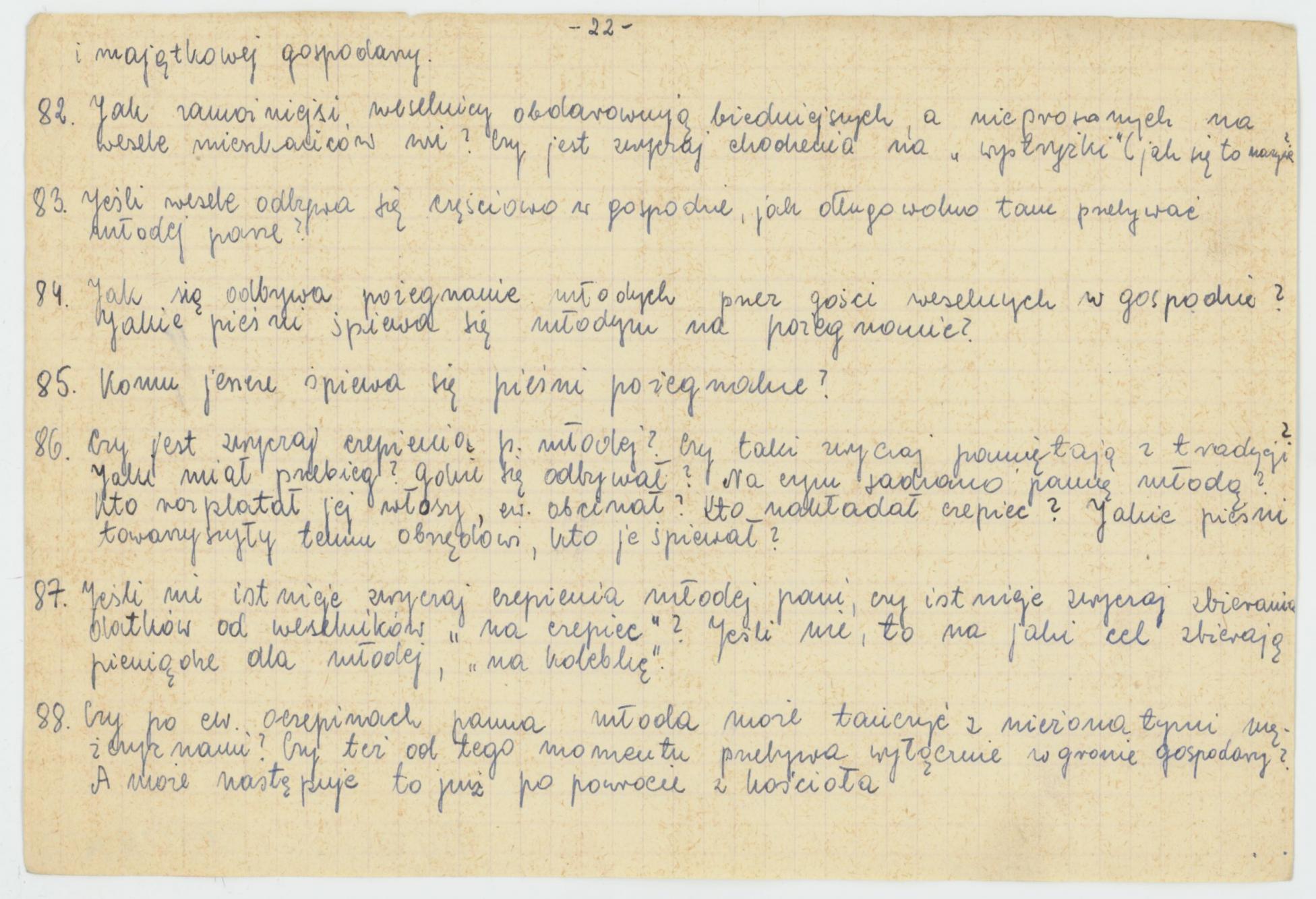 Zwyczaje i obrzędy weselne - wytyczne konkursu Koła Miłośników Folkloru Miasta Kalisza, cz. 2