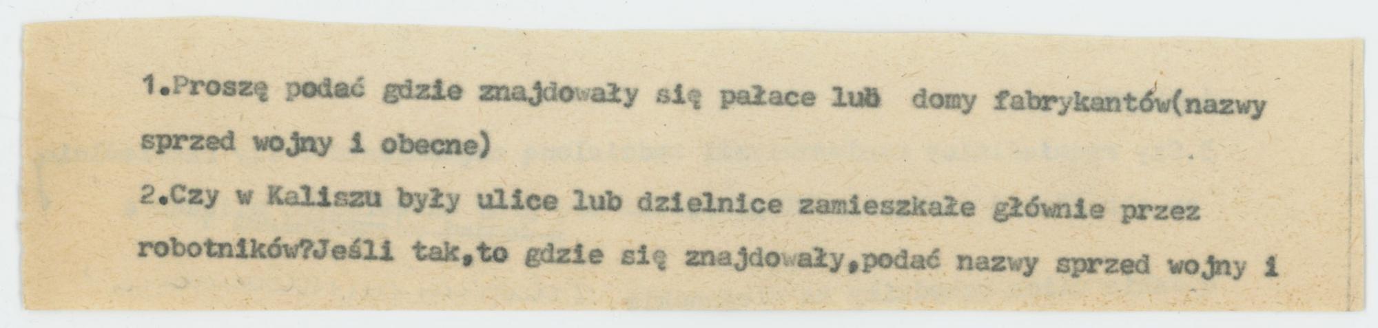 Pałace i domy fabrykantów - wytyczne konkursu Koła Miłośników Folkloru Miasta Kalisza
