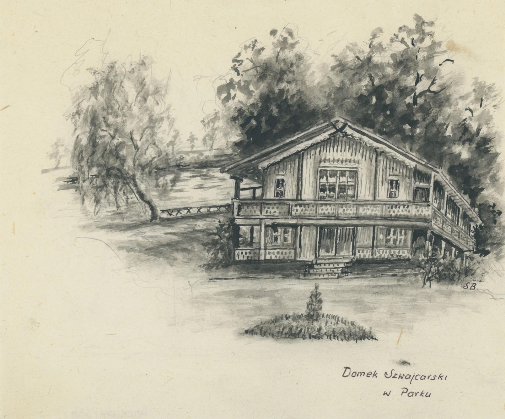 Domek Szwajcarski w Parku