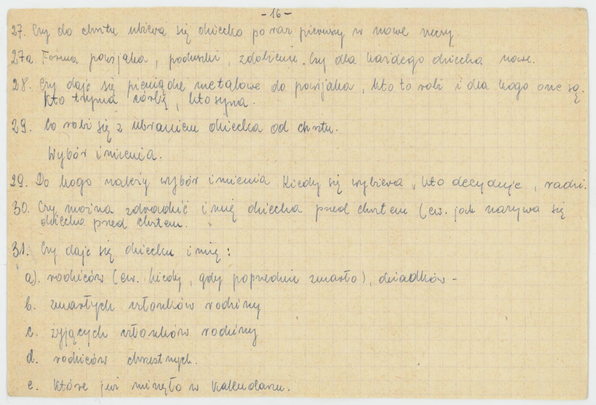 Narodziny - wytyczne konkursu Koła Miłośników Folkloru Miasta Kalisza, cz. 2