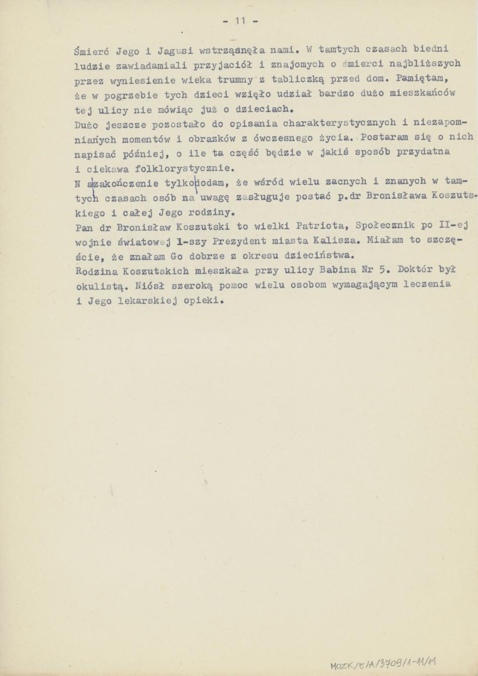 Moje dzieciństwo - wspomnienia z ulicy Babinej