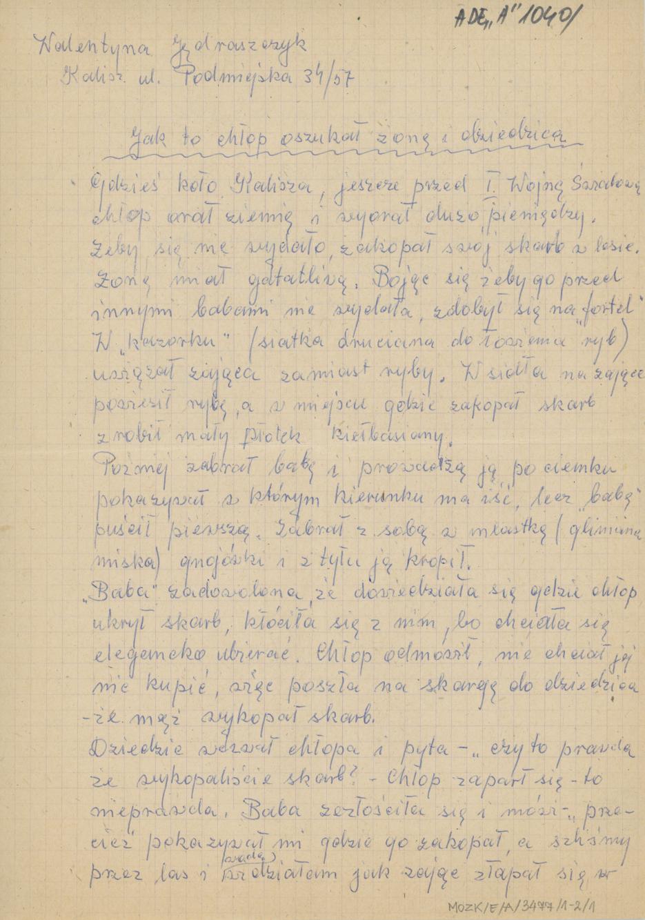 Jak to chłop oszukał żonę i dziedzica