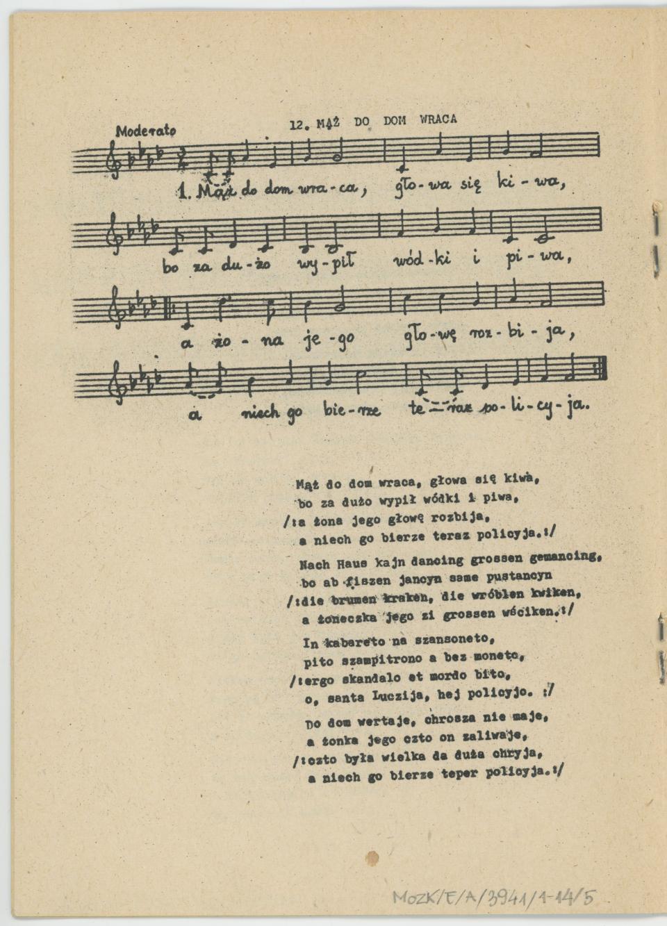 W Kaliszu nad Prosną - zbiór pieśni