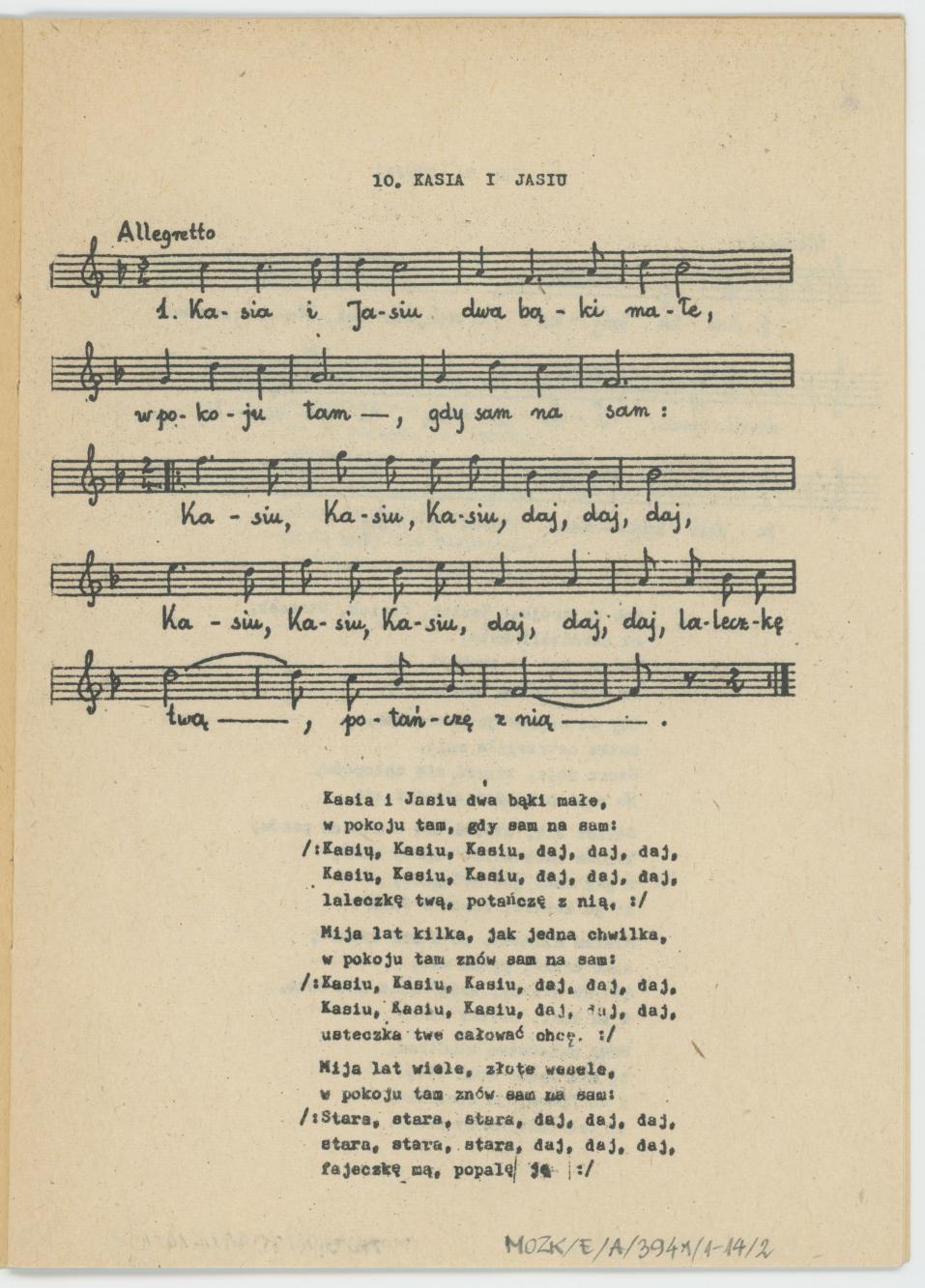 W Kaliszu nad Prosną - zbiór pieśni