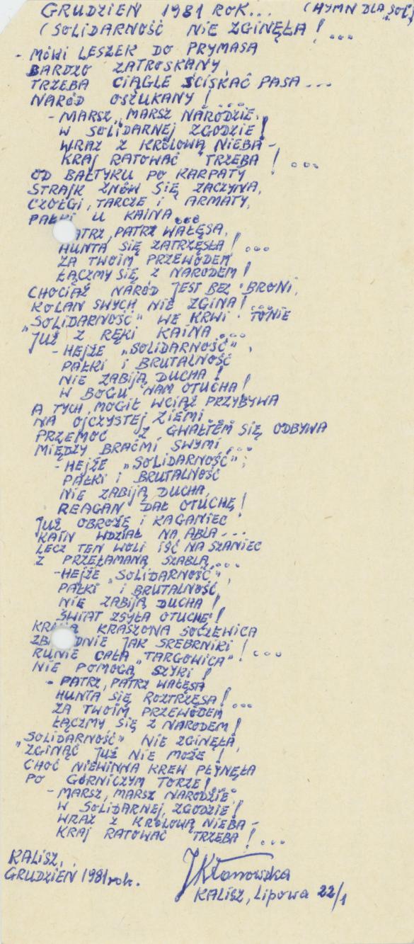 Grudzień 1981 rok... Solidarność nie zginęła