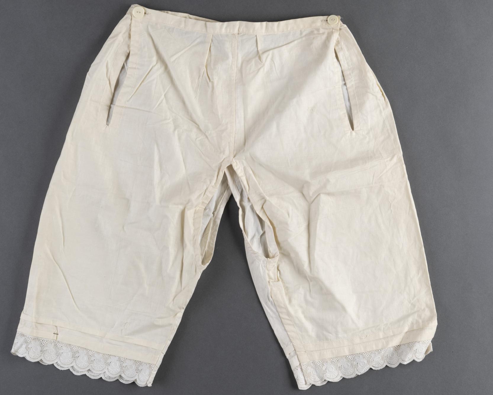 Majtki płócienne białe