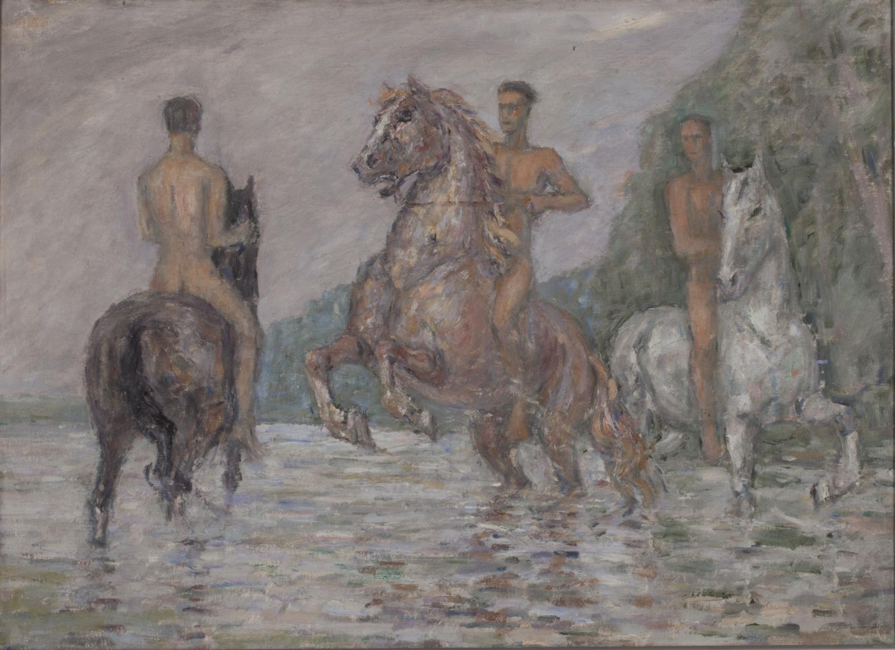 Jeźdźcy w kąpieli
