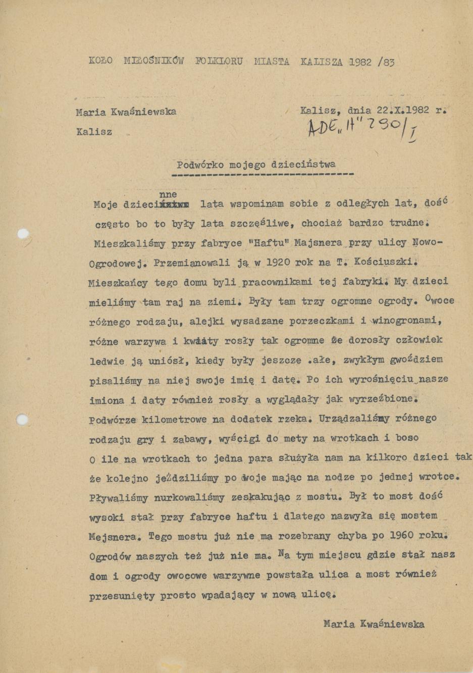 Podwórko mojego dzieciństwa