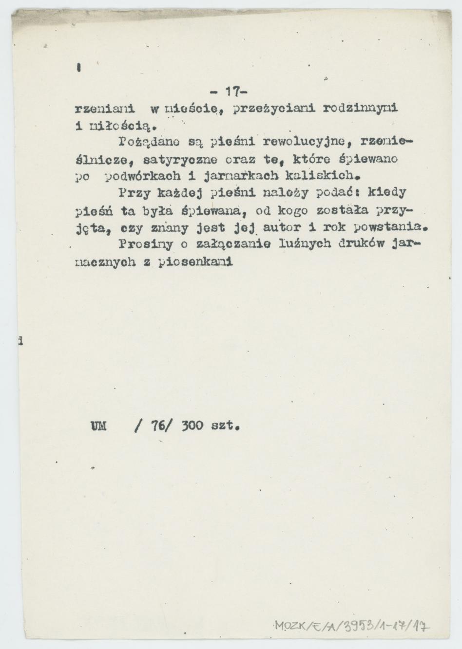 Uchrońmy od zapomnienia Folklor Kalisza - warunki konkursu, cz. 2