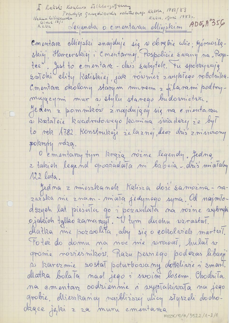 Legenda o cmentarzu miejskim