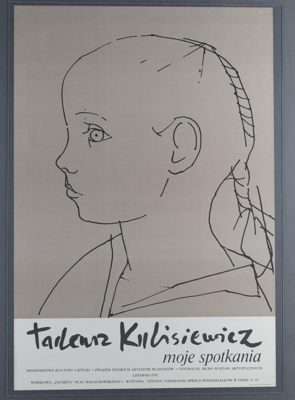 Plakat wystawy „Tadeusz Kulisiewicz. Moje spotkania”, Warszawa Zachęta