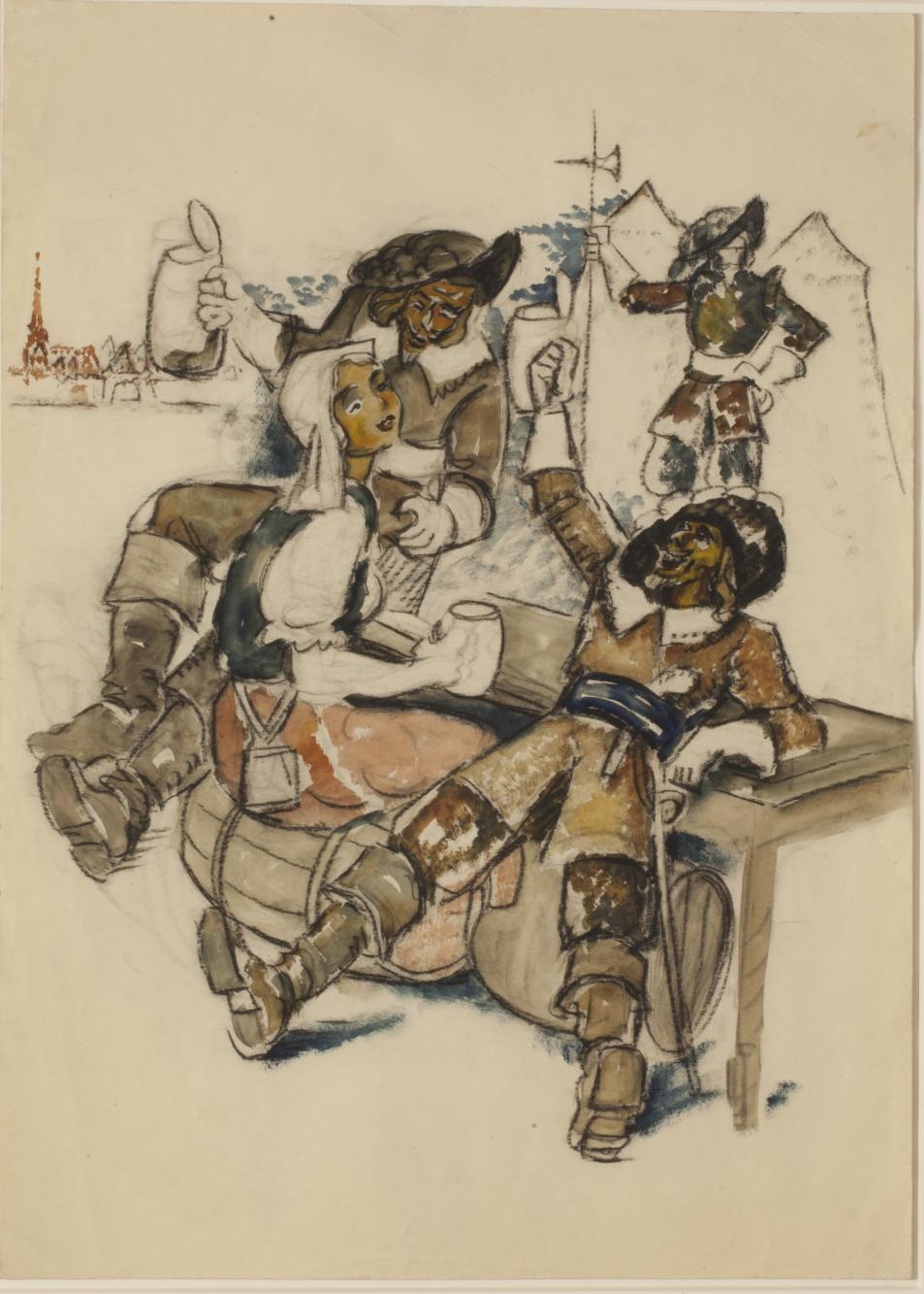 Żołnierze z dziewczyną