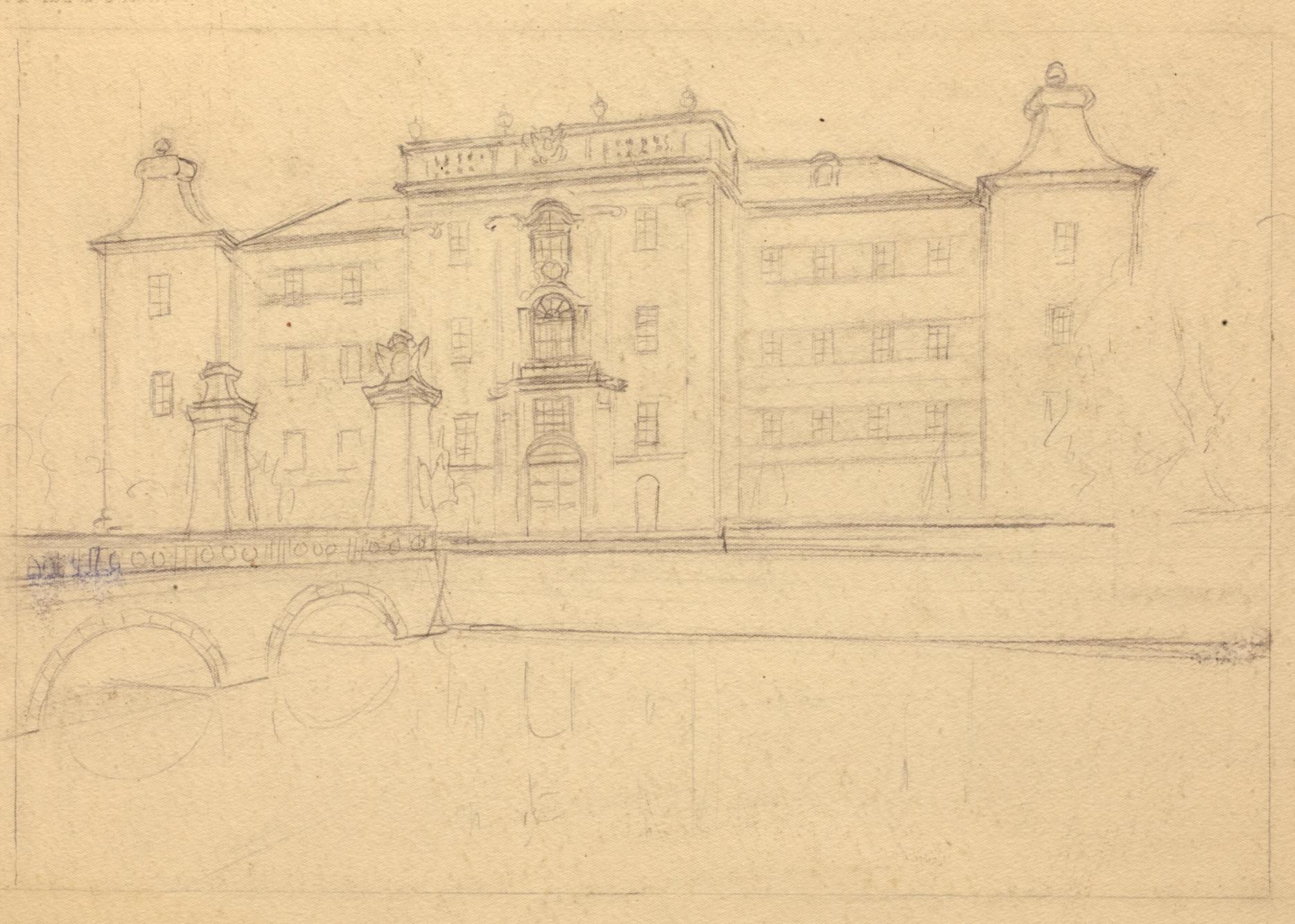 Pałac w Rydzynie - szkic