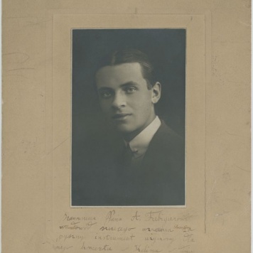 Portret Stanisława Niedzielskiego z dedykacją dla Arnolda Fibigera