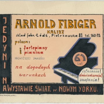Model fortepianu Arnold Fibiger wystawianego na Wystawie Światowej w Nowym Jorku w 1939 r.