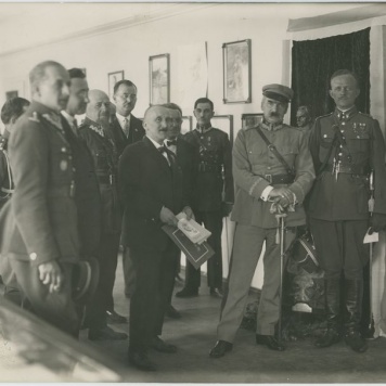 J. Piłsudski, I. Mościcki, S. Wojciechowski podczas pobytu w Kaliszu