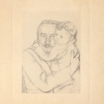 Portret Bolesława Bieruta z dzieckiem