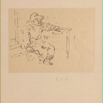 Siedzący mężczyzna