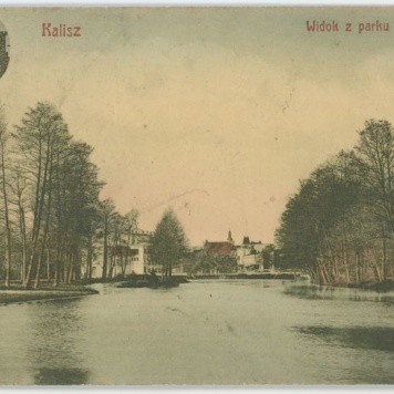 Widok z parku na Teatr, Kalisz