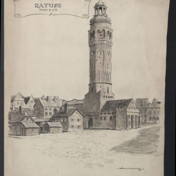 Ratusz w Kaliszu około 1715 roku (próba rekonstrukcji)