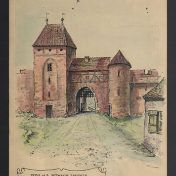 Brama Wrocławska w Kaliszu od strony miasta (próba rekonstrukcji)