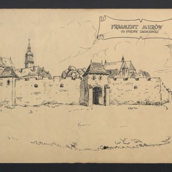 Fragment murów miejskich w Kaliszu od strony zachodniej (próba rekonstrukcji)