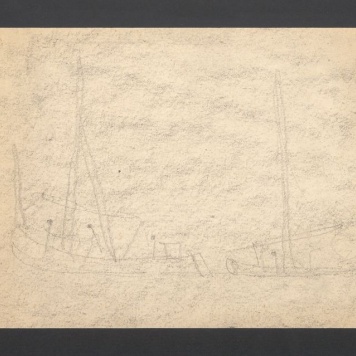 Szkice łodzi i motywów morskich 