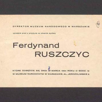 Zaproszenie na otwarcie wystawy "Ferdynand Ruszczyc"