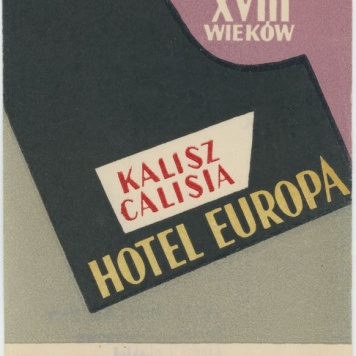 Ulotka reklamowa Hotelu Europa w Kaliszu